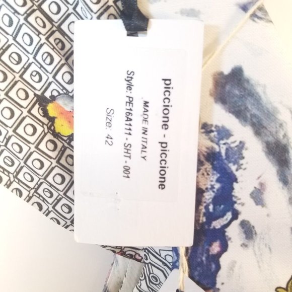 PICCIONE PICCIONE Dress Size 42 Style PE16A111 SHT 001 Made In Italy w/flaw - Picture 8 of 14